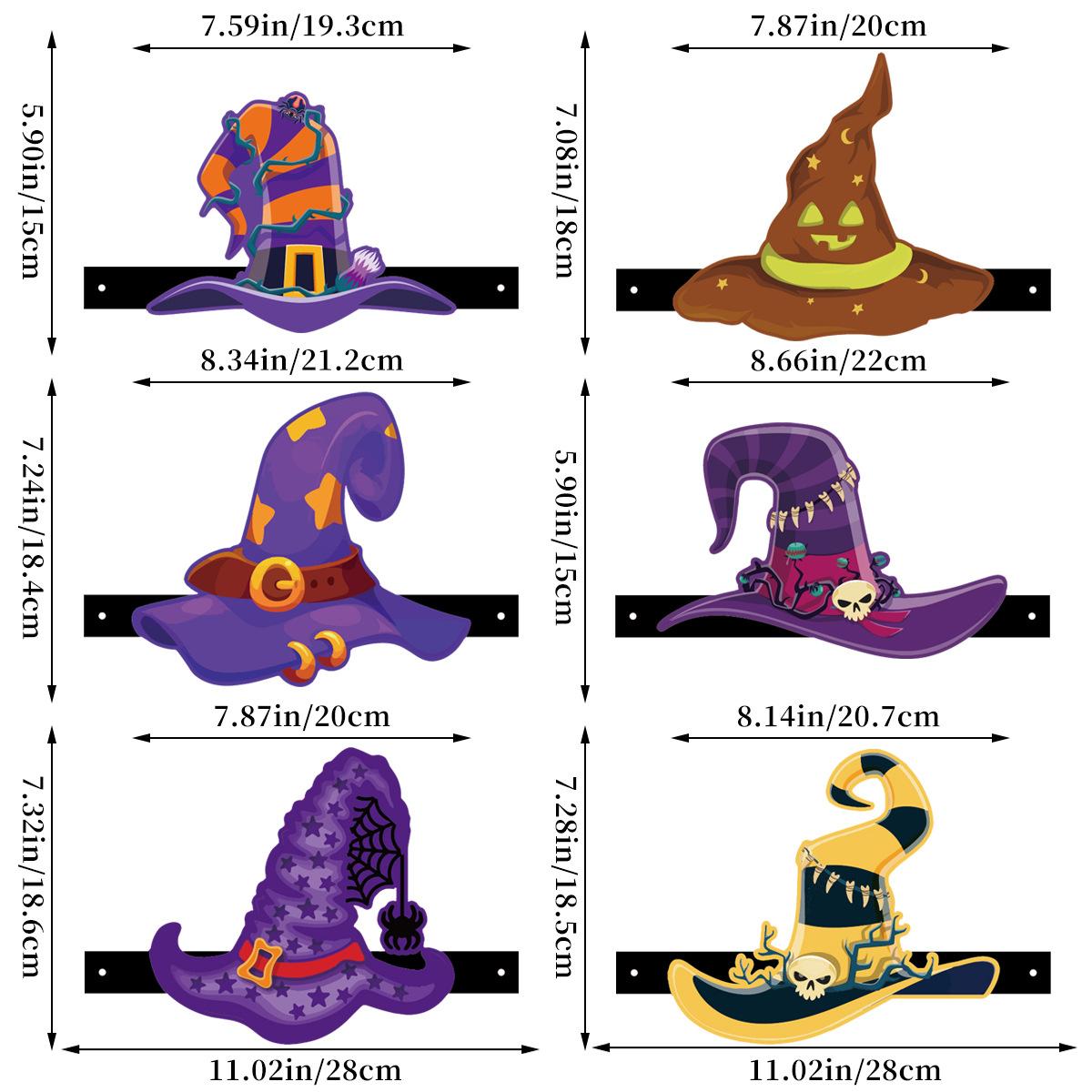 Halloween Party Decoration Party Hat Witch Hat Ghost Festival Party Play Pumpkin Bat Ghost Crown Hat One size