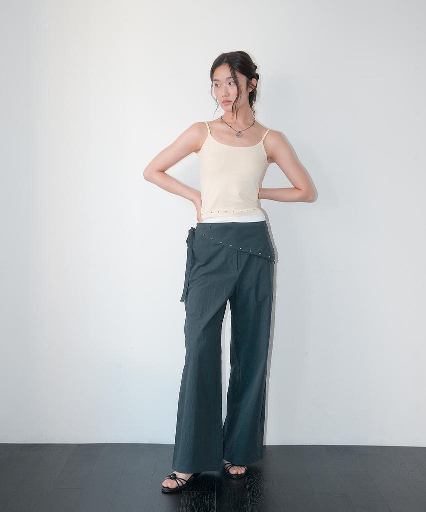 Hombadittingjeu Detachable Stud Belt Pants (Navy)