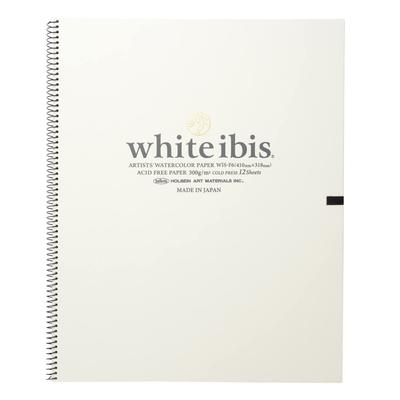 Papier Aquarelle Holbein White Ibis Medium 300g Format F4 Reliure Spirale 12 Feuilles 271314 WIS-F4