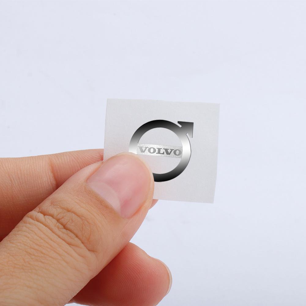 

10Pcs Car Accessories Nickel Metal Interior Badge Stickers For Volvo R Design T6 AWD C30 C40 C50 C70 S40 S60 S70 S80 S90 V40