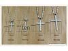 S925 Sterling Silver Smooth Cross Pendant Necklace for Men and Women - Versatile Long Sweater Chain