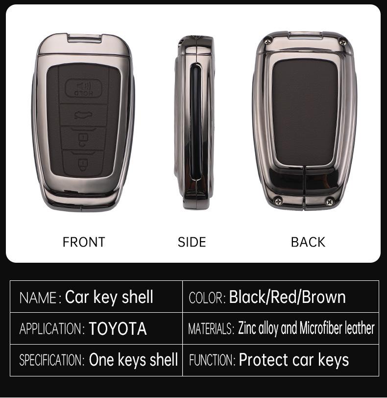 Toyota Key Covers: Compatible with Avalon, Camry, Corolla, Levin, Wildlander, RAV4, and Prado.