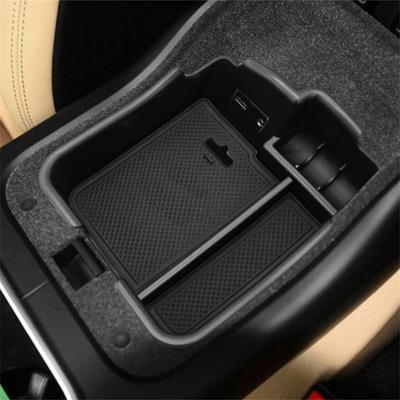 1PC Car Central Armrest Storage Box For Porsche Cayenne 2006- Console Arm Rest Glove Tray Holder Case Container Car