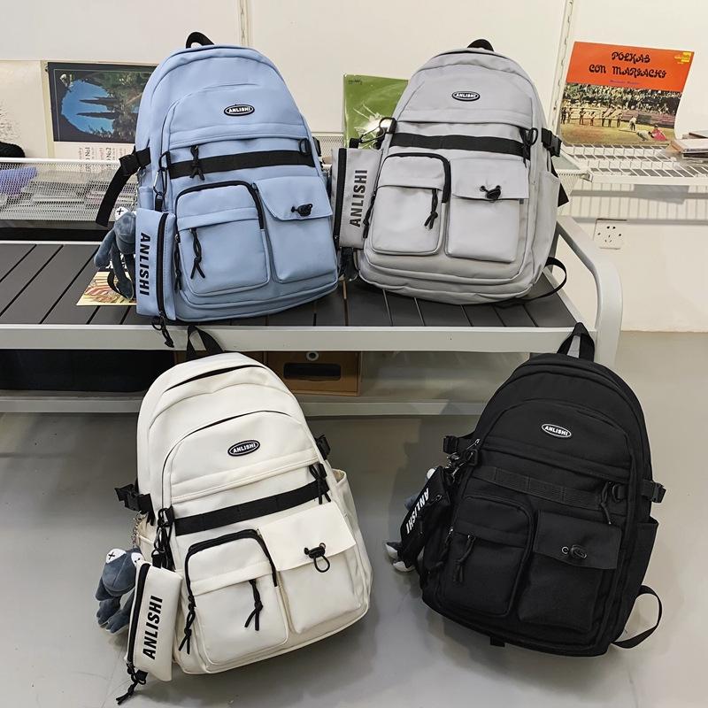 Schoolbag Korean version fashion trend new backpack men and women large capacity outdoor leisure travel backpack computer schoolbag