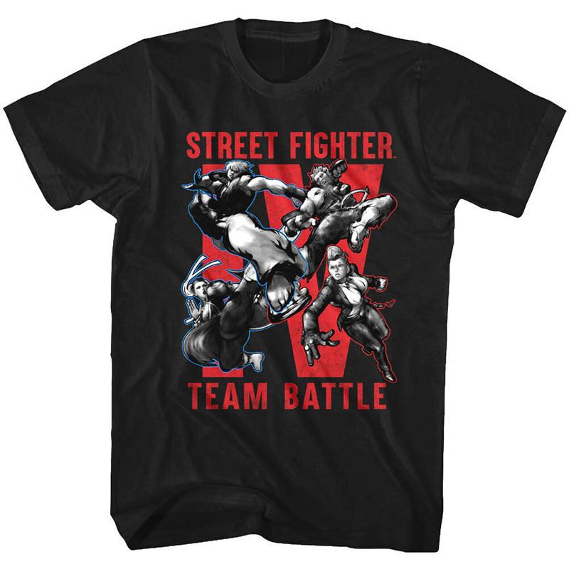 Pop Summer Street Fighter (1990s) Champion Street Fighter Video Game Character Printable Unisexs ShortSleeved TShirt