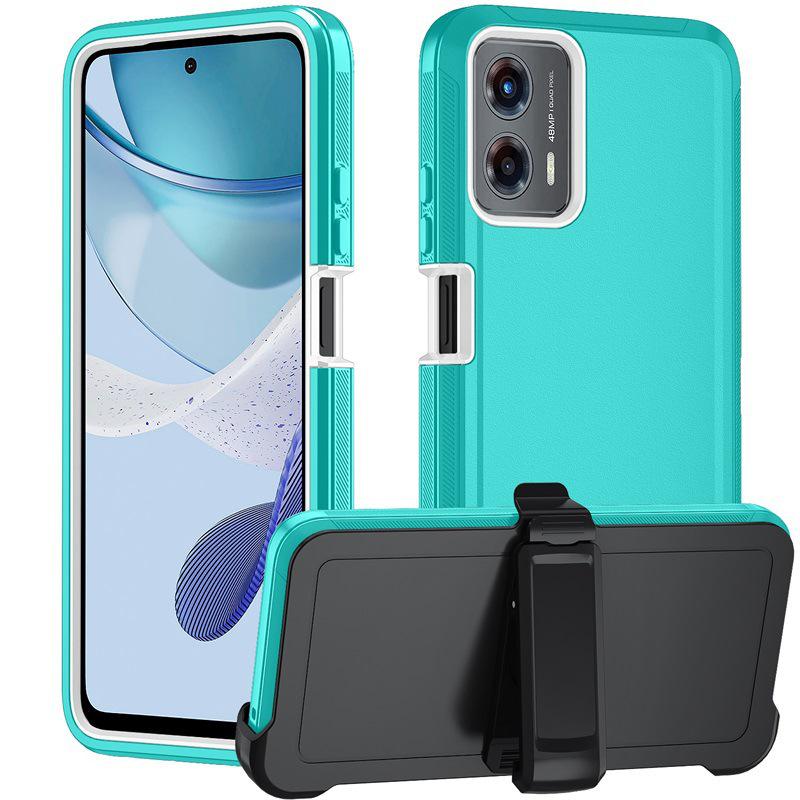 MOTO G Power 5G (2024) Three-in-One Phone Case with Back Clip & Full Edge Protection