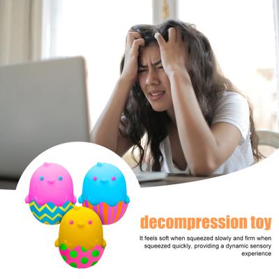 Simulated Chick Squeeze Toy Stress Relief Broken Egg Chicken Sensory Fidget Toy Focus Aid Relaxation Anxiety Relieving Hand Toy