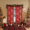 Crăciun Cortine Americane Cortine de Ușă Cortine Finisate cu Moș Crăciun Decorare Fără Găurire Cortine Finisate Ferestre Mari