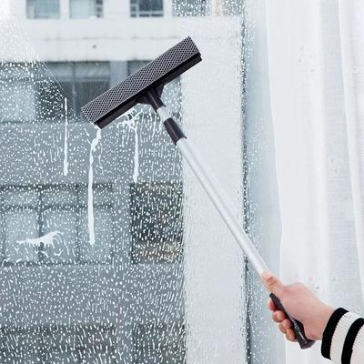 Fensterreinigungsbürste 2 in 1 Einziehbarer Stiel Fensterreinigungsbürste Glasabzieher Reinigungsgerät für Auto Duschglas Tür Stück