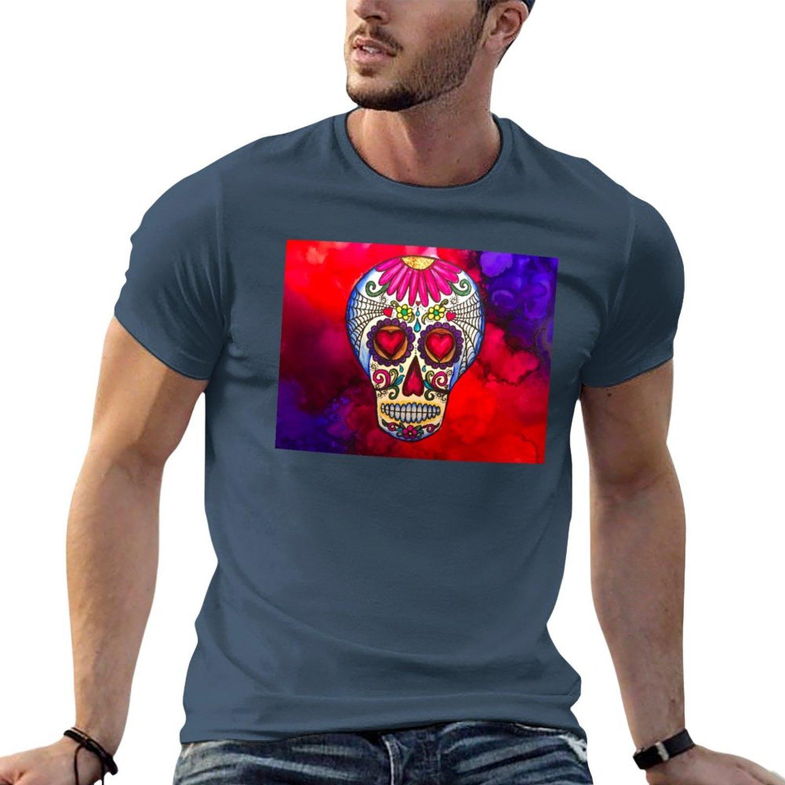 Sugah Skull, Sugar Skull T-Shirt t shirts for Unisex cotton soft Unisex t shirt luxury t shirts for Unisex pack cotton T-shirt S
