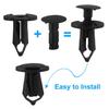 50 Pcs 5/16 Inch Front Bumper Clips Black ATV Retainer | 8mm Push Pin Clips, For Honda Suzuki Kawasaki Polaris