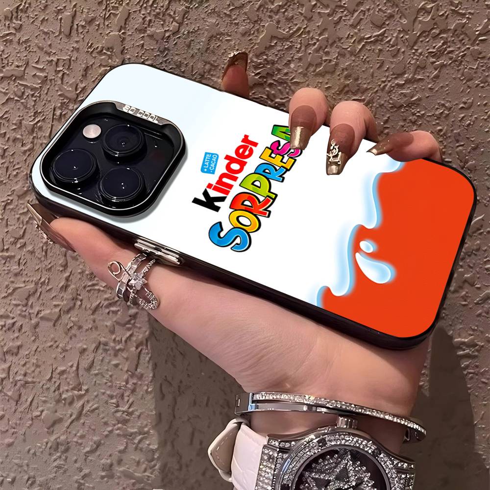 Trolly Egg KINDER JOY Surprise Phone Case For IPhone 17 16 15 14 13 12 11 Pro MAX Matte Shockproof Back Anti Fall Matte Cover