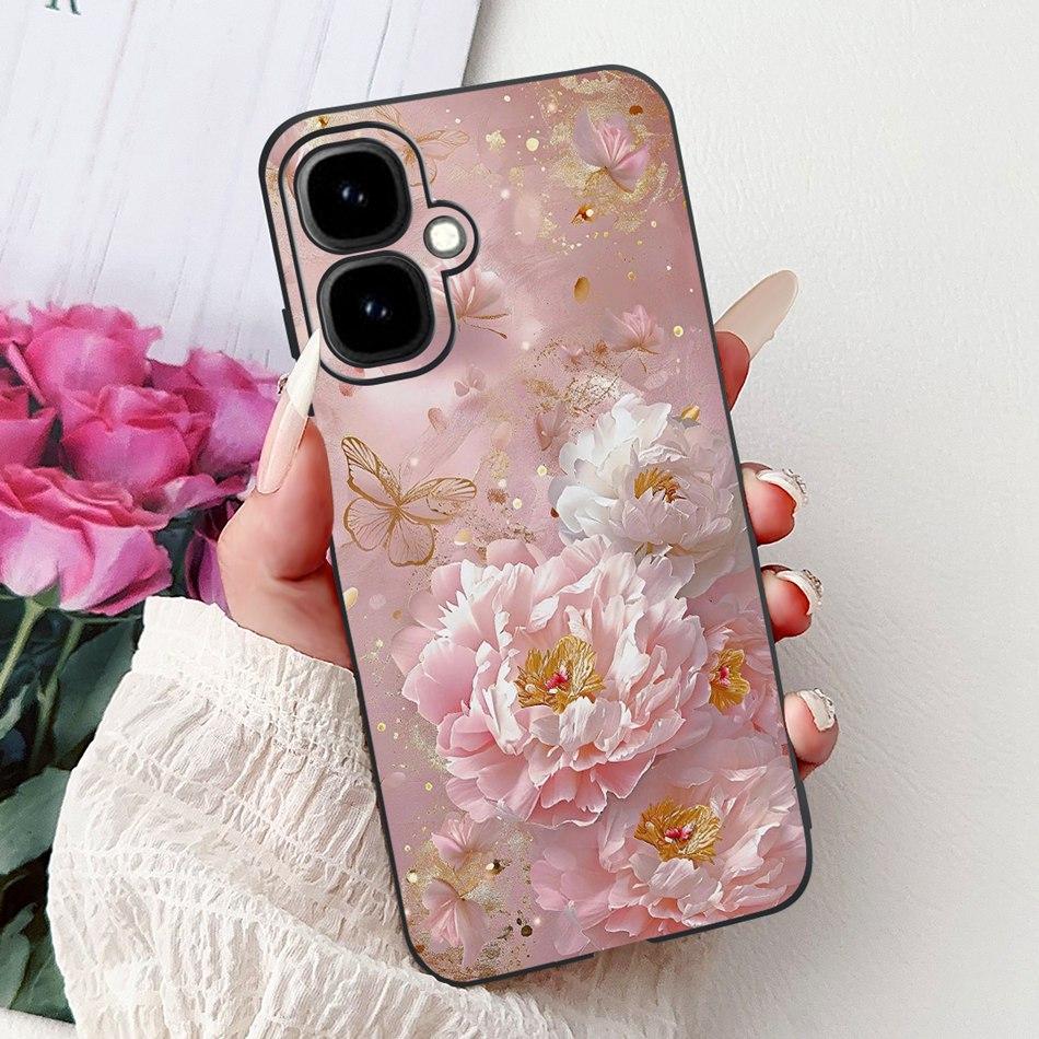 For Infinix Smart 10 2025 Elegant Floral Butterfly Phone Case For Infinix Smart10 Soft Silicone TPU Cases