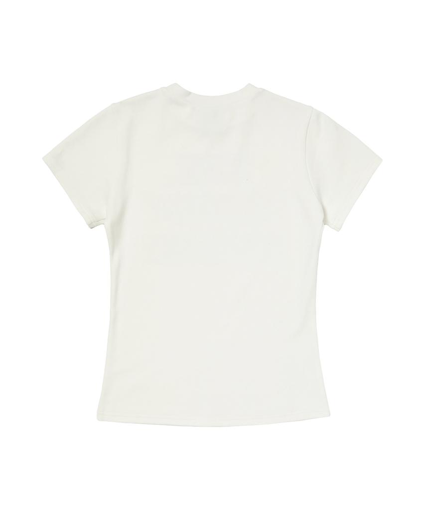 Garter Gallery 3S Script Crop T-Shirts_White
