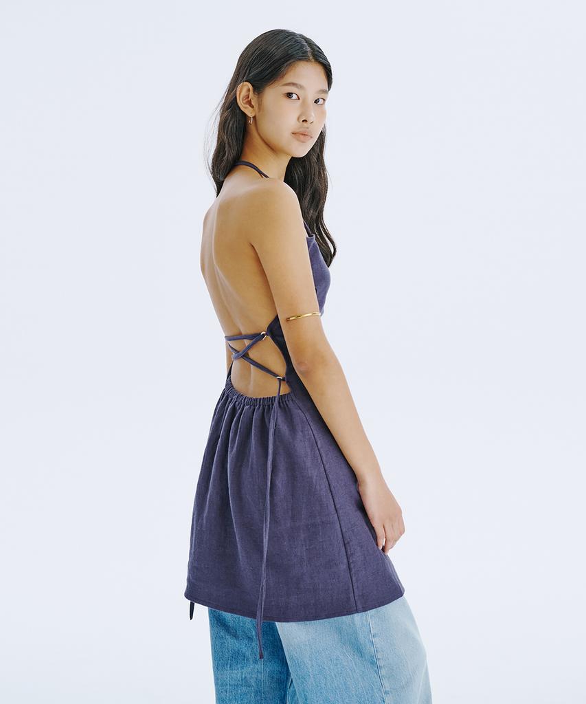 Bundercammer Strap Mini Dress_Navy