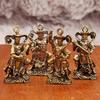 1 pièce Statues Rétro en Laiton des Quatre Rois Célestes Ornements de Bureau Antiquités Diverses Bouddha Sculptures en Bronze Verrerie en Bronze Vintage