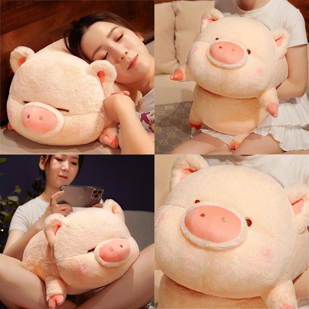 Cute Pink Pig Plush Toy Pillow For Girls And Children Short Plush And Pp Cotton Filling 40x22x20cm