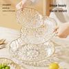 PET Glacier Pattern Transparent Serving Plate
