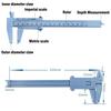 DIY Tool Vernier Calipers Double Scale Rulers Plastic Caliper Depth Diameter Measure Tool 0-150mm