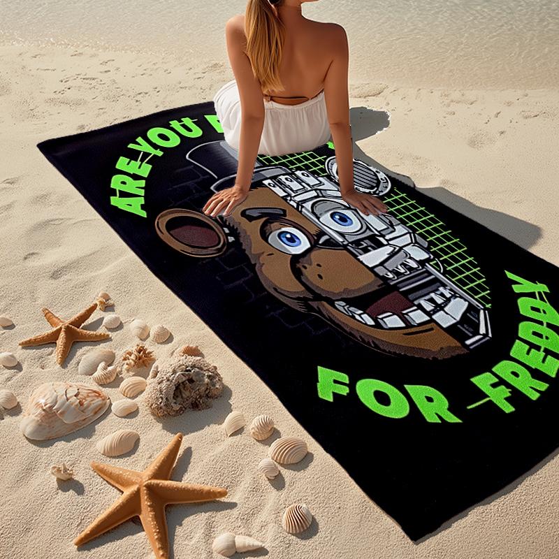 Ultra-Soft Beach Towel with Freddy Theme,Ideal for Pool - Camping, Diving - Perfect Travel Essential, Vibrant Beach Towel.