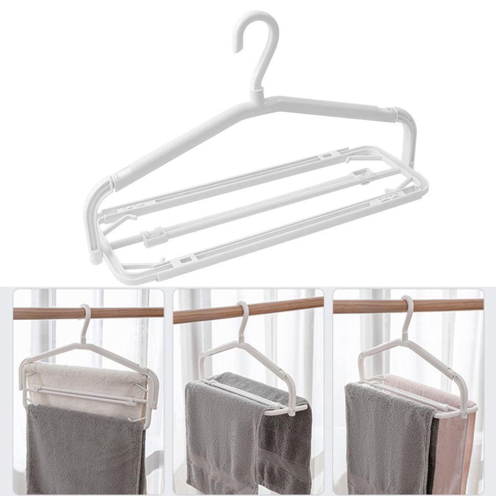 Rotatable Clothes Hanger Scalable Drying Rack Coat Towel Hanger  for Home Closet Balcony