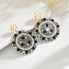 Bohemian Bunte Runde Kristallperlen Ohrhänger für Damen Handgefertigte Geometrische Ohrringe Sommer Party Schmuck Geschenk