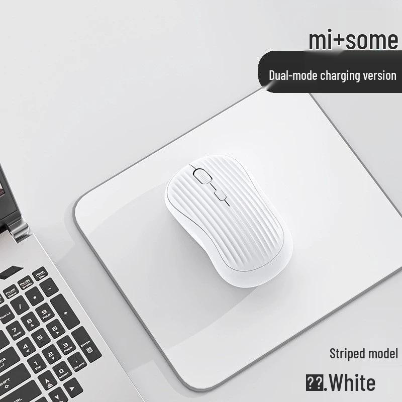 

Ergonomic Dual-Mode Wireless Bluetooth Mouse for Phones, Tablets, iPads, and Laptops - Silent and Office-Friendly