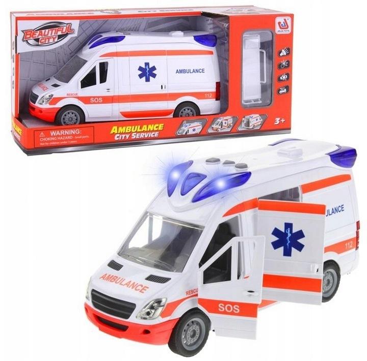 Auto Ambulans Van Światło Dźwięk Karetka Nosze