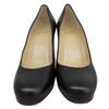 Excellent Christian Louboutin pumps Chunky heel black leather Women 36 Used