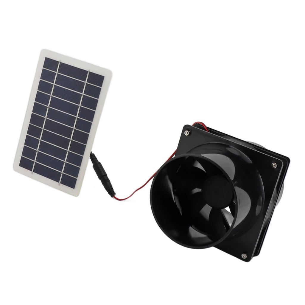 Ventilatore Solare da Tettoia Pannello di Aspirazione Alimentato a Ventola Risparmio Energetico Ventilatore Solare 12V ABS Alta Efficienza per Casa di Animali Domestici