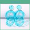 Acrylic Geometric Earrings With Fluorescent Color For Party And Wear Celebration