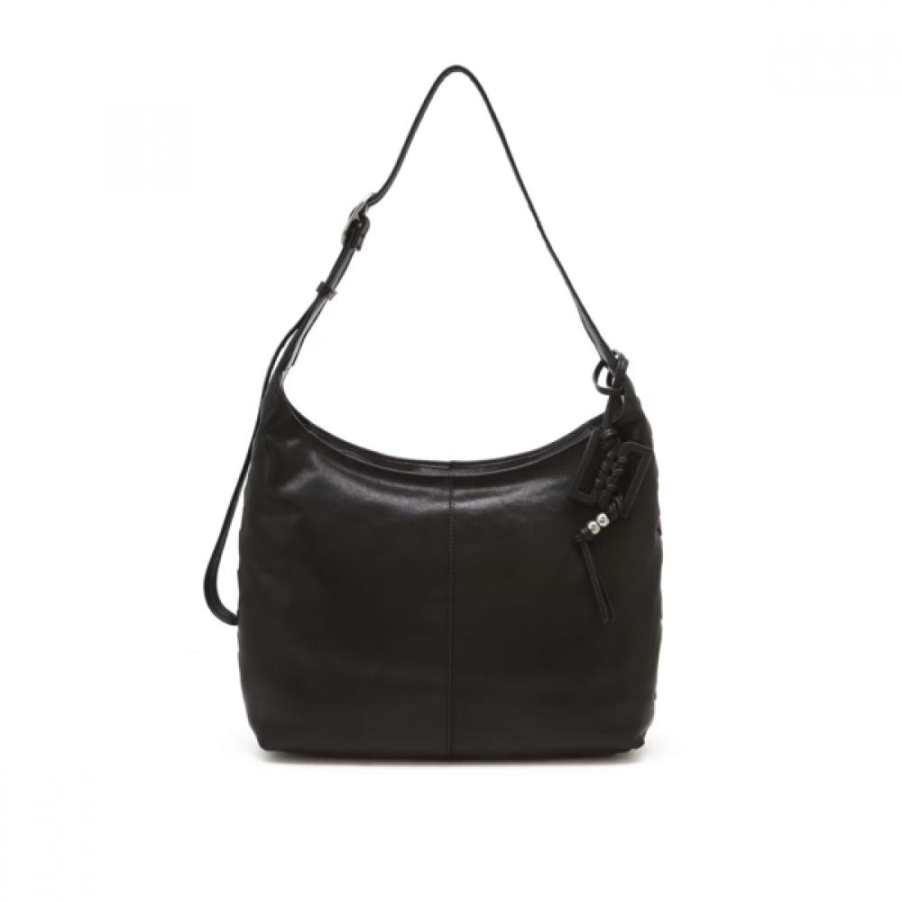 Daks Heather Black Premium Leather Crossbody Shoulder Bag Dcba75761bk