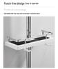 Adjustable No-Drill Shower Head Holder & Bathroom Tray with Loofah Hook