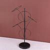 Metal Hats Display Rack with 5 Round Standing Hooks Baseball Cap Rack Organizer Headwear Rack Hat Storage Display Holder