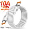 1/1pcs 111W Cable 11A Dual USB-C To Type C Super Fast Charging Data Cable 1m/1m/1m For iPhone Samsung Quick Cord Transfer Wire