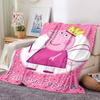 Princess Peppa Fairy Flannel Blanket Super Soft Warm Cozy Blanket for Sofa Bed Office Travel All‑Season Home Decor Gift