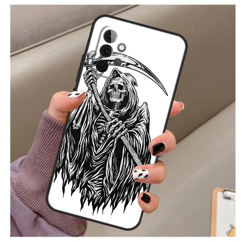 Death Grim Reaper Skull Case For Samsung Galaxy A32 A52 A12 A22 A16 A26 A36 A56 A06 A55 A35 A15 A54 A34 A14 A13 A53