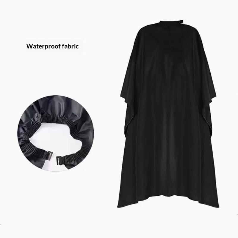 Professional Black Hair Cutting Cape Waterproof Barber Cape for Salon Stylists Home Hairdressing