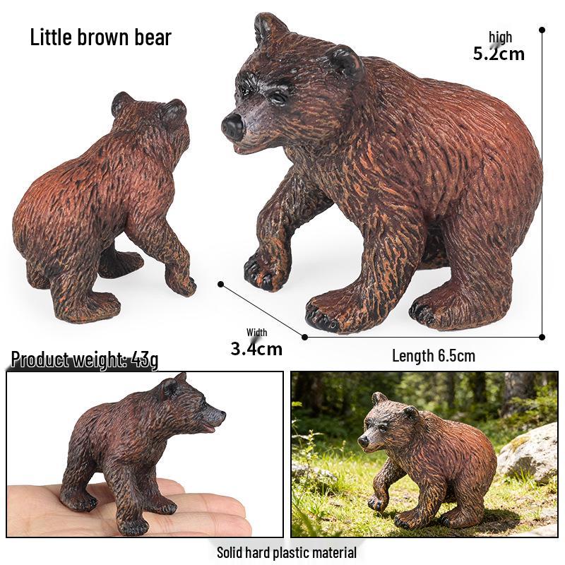 Kids' Cognitive Animal Models: Lemur, Meerkat, Capybara, Orangutan, Eagle, Maned Wolf, Gecko Toy Set