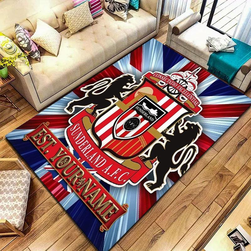 Sunderland A.F Custom Name Carpet Rug for Living Room Bedroom Home Sofa Decoration,Kids play Non-slip Floor Mat