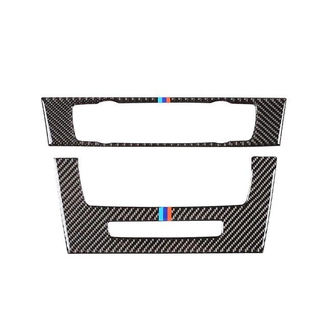 Real Carbon Fiber Car Styling Interior Center Control CD Panel Rahmen Abdeckung Trim Für BMW 3 Serie E90 E92 E93 2005 - 2011 2012