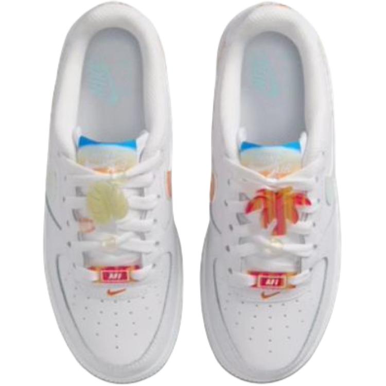 Nike Air Force 1 LV8 GS Beach Kids Sneakers White Glacier-Blue Multi-Color IB8890-191