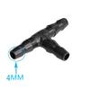 400/200PCS Garden Irrigation Joint Drip Irrigation Barbed Connectors, Universal Barbed Tee Fittings , Fits 1/4 Inch Drip Tubing (4/7Mm Tee Pipe)