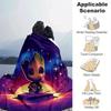 1pc Groot Printing Blanket - Soft, All-Season Throw for Office Blanket, Personalized Gift with Adorable Cartoon Design