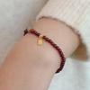 3MM Garnet Bracelet with Aqua Jade & Agate, Gold Plated Stackable Beaded Bracelets for Women, Healing Crystal Gift 1420