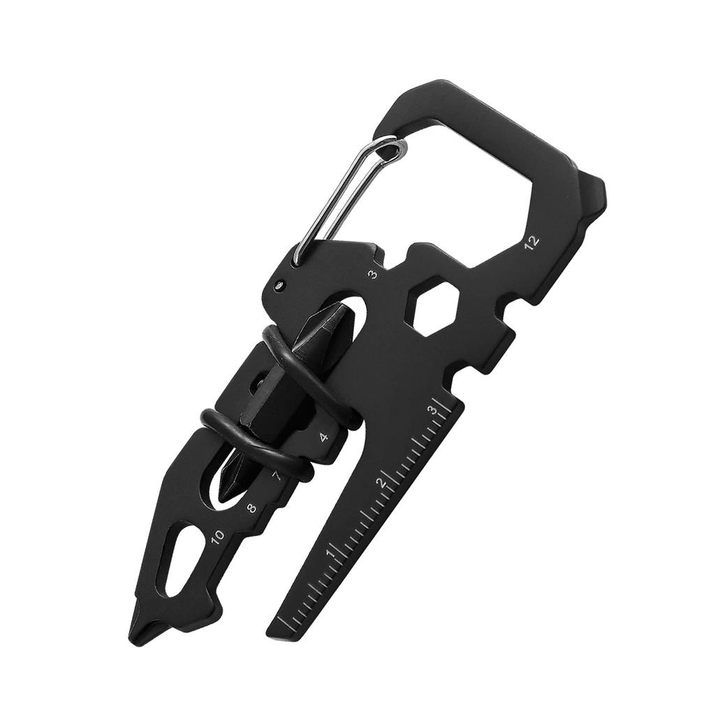 Umi Credit Card Size Stainless Steel Mini Pocket with Spanner Opener Dinosaur Shape [Amazon Brand] Multi-Tool 14-in-1 Scale/Cork