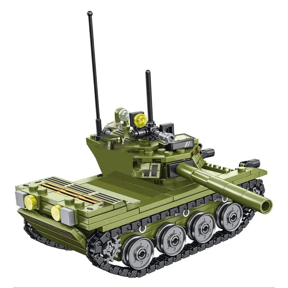 New 336pcs Military 85 Main Battle Tank Building Blocks WW2 Army Soldier Figures Bricks Educational Toys for Children Boy Gift