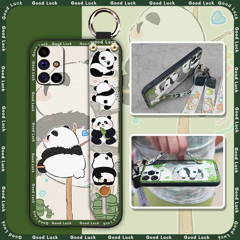 Kickstand Fashion Design Phone Case For Samsung Galaxy M31S/SM-M317F/M315F Lanyard Anti-dust Ring Wristband Soft case