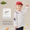 KuWaMi Kids' Preppy Long-Sleeve Polo T-Shirt