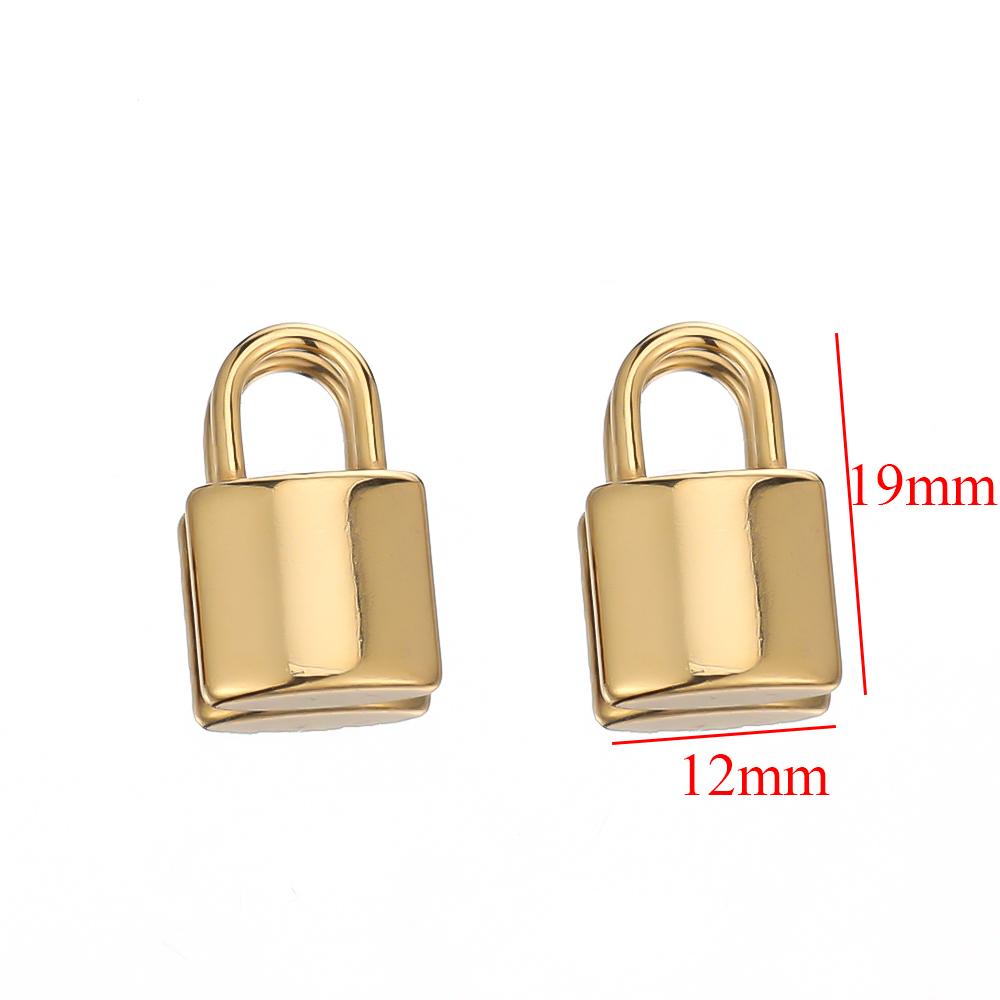 5pcs Stainless Steel Lock Charms for DIY Jewelry Making Necklace Hip Hop Pendant Findings PadLock Accessories Crafts Supplies